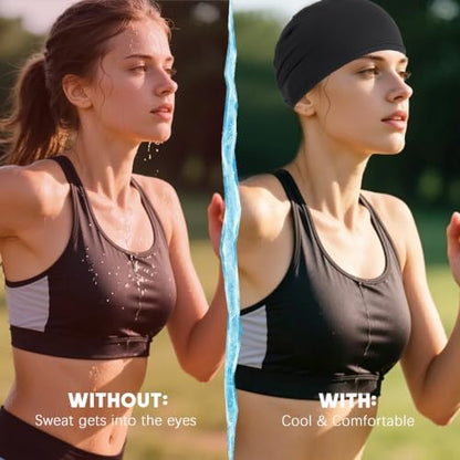 ROYBENS Cooling Skull Caps for Men, Cooling Hats for Women, Summer Beanie - color: Set G