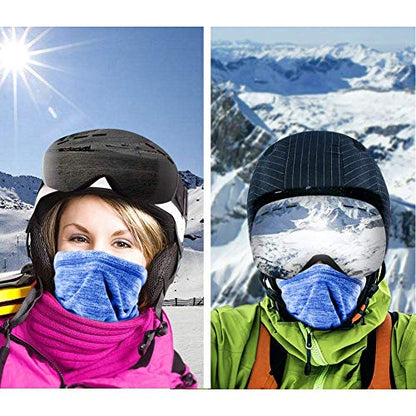 Winter Thermal Neck Warmer/Neck Gaiter Face Scarf/Face Cover Winter Ski Mask - Cold Weather Balaclava - color: Light Blue