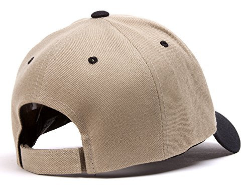 TOP HEADWEAR 12-Pack Adjustable Baseball Hat - color: Beige/Black