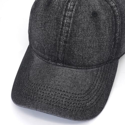 Baseball Cap for Women Men Classic Strapback Hats Adjustable Sun Hat - color: Black