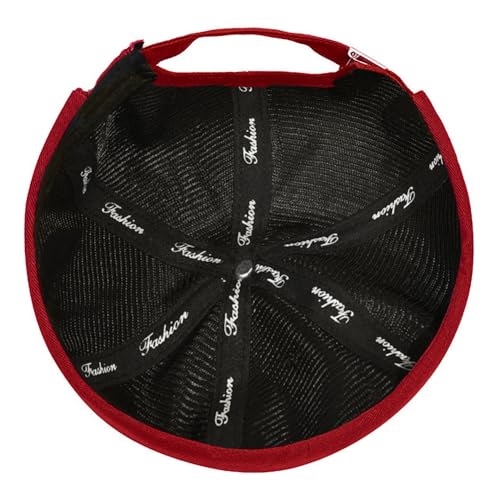 2 Pcs Mens Brimless Docker Cap Set - Retro Worker Sailor Skull Cap Beanie with Rolled Cuff - color: Red