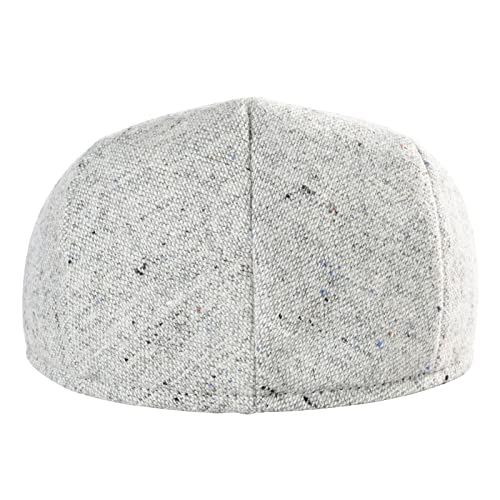 Toddler Wool Tweed Newsboy Cap - color: Flecked Light Grey, size: 2-3T