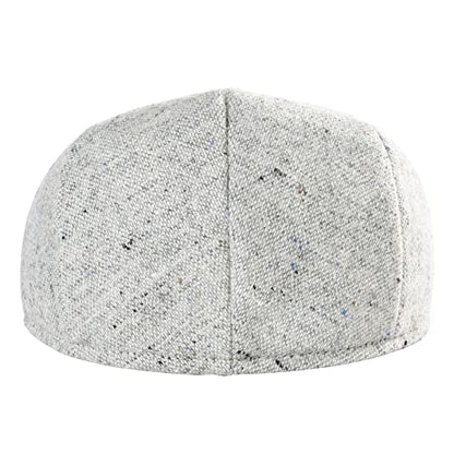 Toddler Wool Tweed Newsboy Cap - color: Flecked Light Grey, size: 2-3T