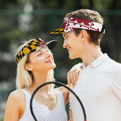 Stylish Visor Cap, Adjustable Lightweight Sun Hat for Men Women Teens - Sports, Beach, Golf, Tennis - color: Maryland1