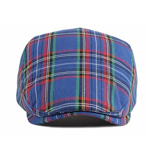 2 Pack Mens Newsboy Flat Cap Plaid Ivy Gatsby Cabbie Driving Golf Hat Beret - color: 2 Pcs Set I
