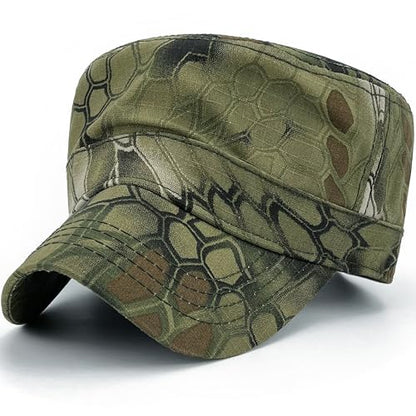 Loneshark Tactical Camo Military Hat Cadet Cap Army Flat Top - color: Mandrake, size: X-Large-XX-Large