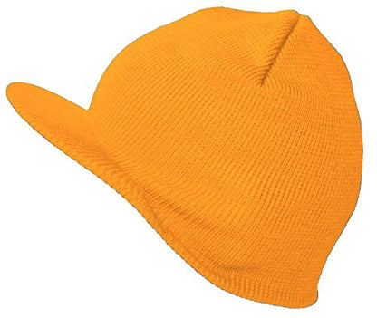 TOP HEADWEAR Winter Cuffless Beanie Visor - color: Orange