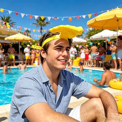 Novelty Hand Hat Visor - color: Yellow