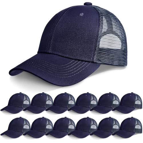 Coume 12/16/20/24 Pcs Mesh Hat - color: Navy Blue