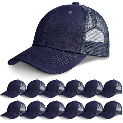 Coume 12/16/20/24 Pcs Mesh Hat - color: Navy Blue