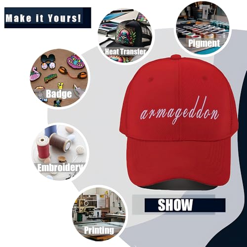 ZH 12 Pack Mesh Trucker Hats, Bulk Baseball Caps for Men and Women, Trucker Cap Wholesale - color: Red