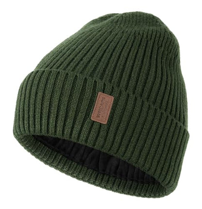 Wmcaps Winter Beanie for Men Women Fleece Lined Hat Warm Cuffed - color: Army Green