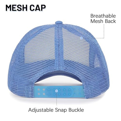 Ultrafun 10 Pack Trucker Hat Mesh Sublimation Blank Hats Adjustable Baseball Caps Hats for Men Women - color: Blue White