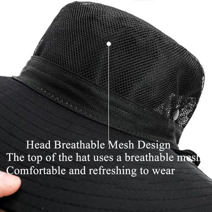 Outdoors Tribe Foldable Sun Hat for Women, Beach Foldable Mesh Fishing Cap, Wide Brim Ponytail Sun Hat - color: Pink 2