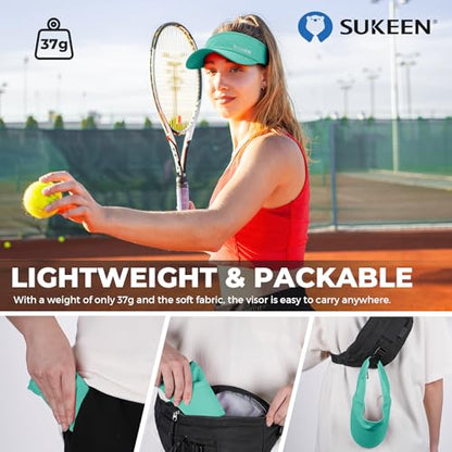 Sukeen Lightweight Sports Sun Visor Hat for Men Women - color: Lake Blue