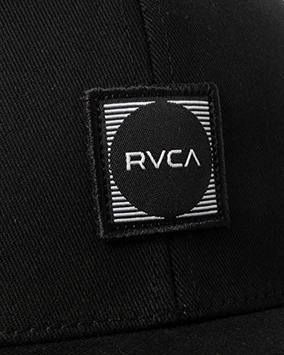 RVCA Men's Flexfit Curved Brim Fitted Hat - color: Rvca Flexfit/Black, size: Small-Medium