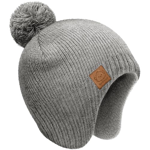 KeaBabies Baby Beanies, Winter Baby Hats for Boys, Girls (Gray, 6-36M) - color: Gray