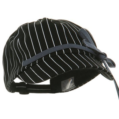 e4Hats.com Ladies White Stripe 6 Panel Newsboy Hat - color: Black