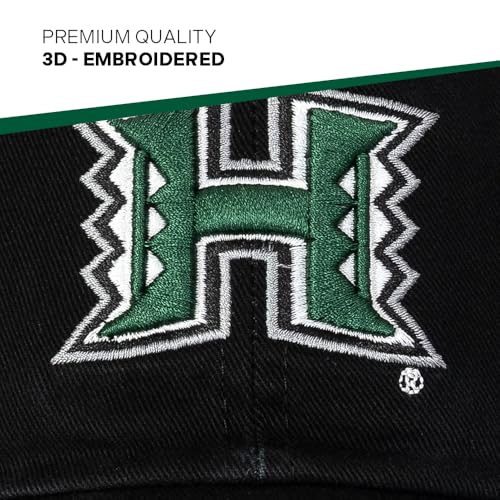 Desert Cactus University of Hawaii Embroidered Baseball Hat Cap - color: Black