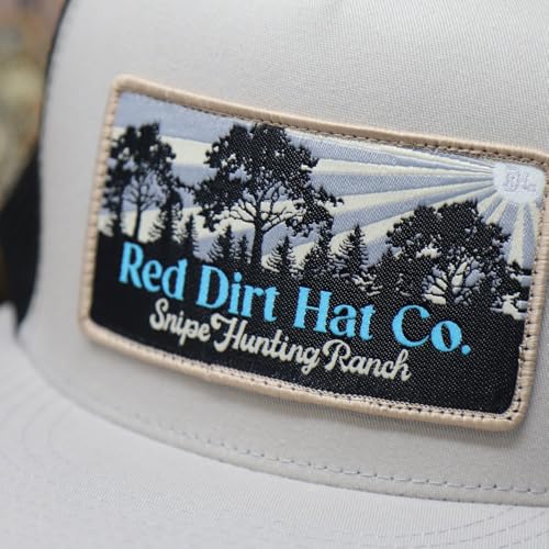Red Dirt Hat Company Wildlife Hat | 5-Panel Western Adjustable Snapback Cap - color: Snipe Hunt - Silver/Black