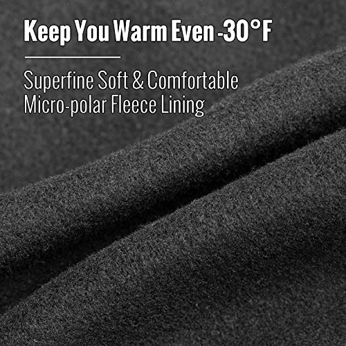 Ski Mask,Balaclava Mask,Wind Water Resistant for Cold Weather - color: Black