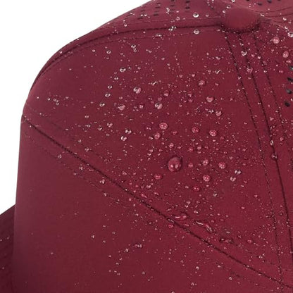 Quick Dry Baseball Cap Flat Brim Snapback Golf Hat for Men Women - color: Darkgrey+white+burgundy