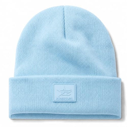 Winter Beanie Men Women Heavyweight Stretch Knit Cuffed Hat - color: Light Cyan
