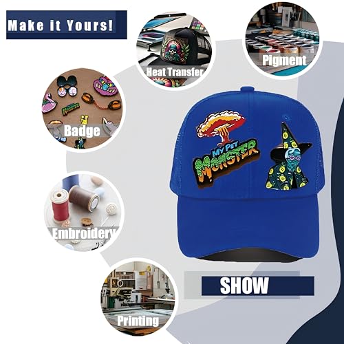 ZH 12 Pack Mesh Trucker Hats, Bulk Baseball Caps for Men and Women, Trucker Cap Wholesale - color: Blue