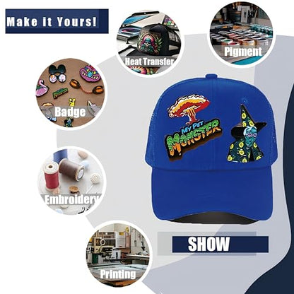 ZH 12 Pack Mesh Trucker Hats, Bulk Baseball Caps for Men and Women, Trucker Cap Wholesale - color: Blue