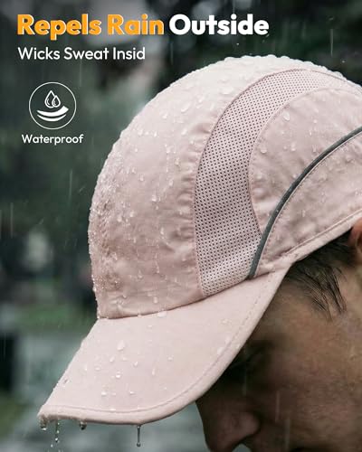 Mens Womens Baseball Caps Hat Breathable Sun Protection Running Golf Hats for Men Women for Outdoor Activities - color: Pink