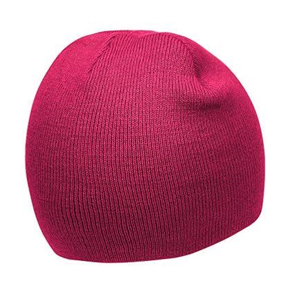 TOP HEADWEAR Cuffless Beanie for Men Women, Unisex Short Beanies Skull Cap - color: Magenta