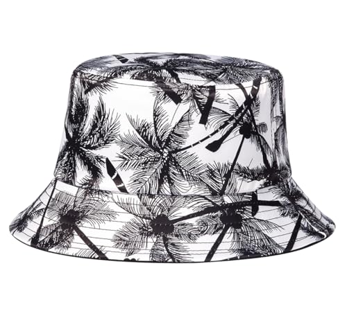 Quanhaigou Unisex Sun Hats, Fashion Beach Bucket Hat for Men Women,Summer Outdoor Boonie Cap Breathable Packable - color: Coco Black White