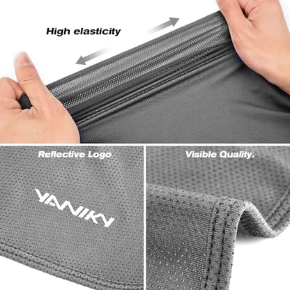 YANIKY Bandanas Skull Cap for Men Women 3-in-1 Breathable Neck Drape Do Rag - color: Black+gray