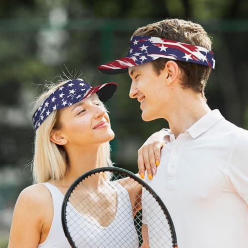United States 250th Anniversary Hat America Patriotic Visor Caps for Women Men Adjustable Sun Hat - color: American Flag 7