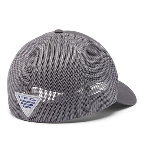 Columbia Unisex PFG Patch Mesh Ball Cap - color: Shark/City Grey/Redfish Shine, size: Small-Medium