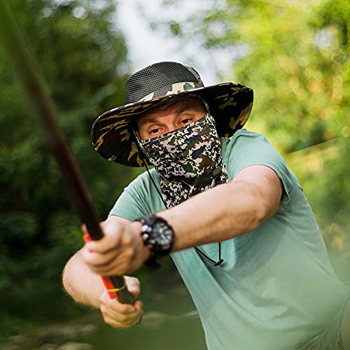 Balaclava Ski Mask, Sun Protection Breathable Face Cover Men Women - color: Camo Green