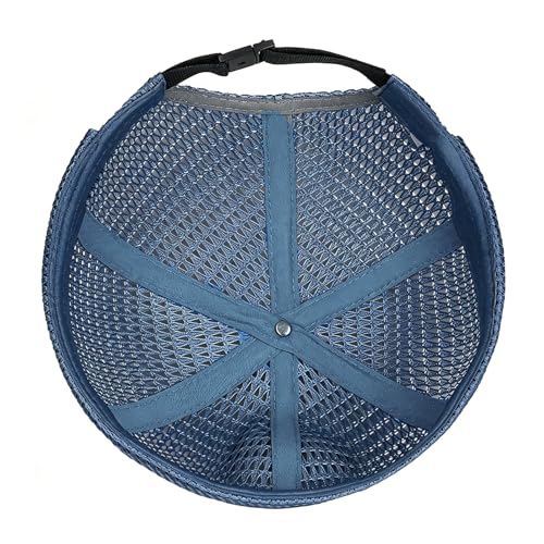 Brimless Hats for Men Breathable Brimless Docker Hat Lightweight Mesh Skull Cap Beanie Hats - color: Navy Blue