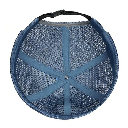 Brimless Hats for Men Breathable Brimless Docker Hat Lightweight Mesh Skull Cap Beanie Hats - color: Navy Blue
