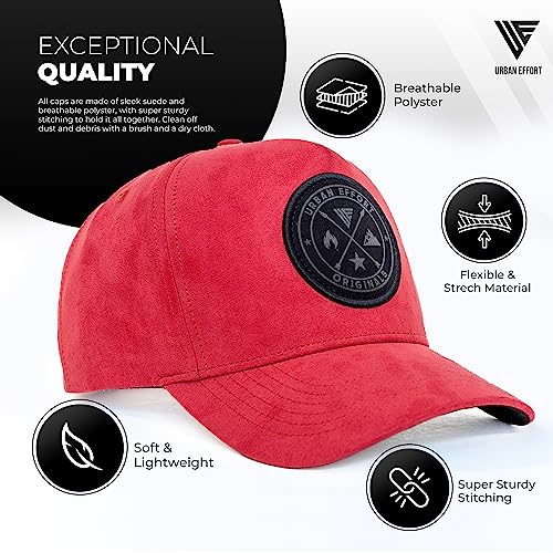 Urban Effort Trucker Hat for Men & Women, Mesh Back Baseball Cap, 5 Panel - color: Red, style: Classic Snapback