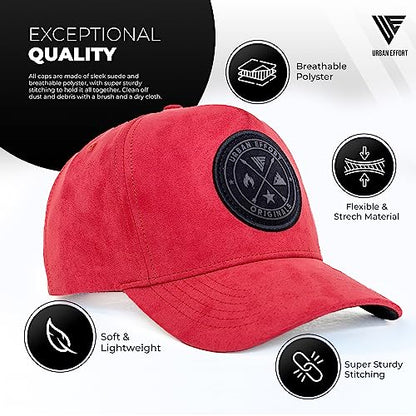 Urban Effort Trucker Hat for Men & Women, Mesh Back Baseball Cap, 5 Panel - color: Red, style: Classic Snapback