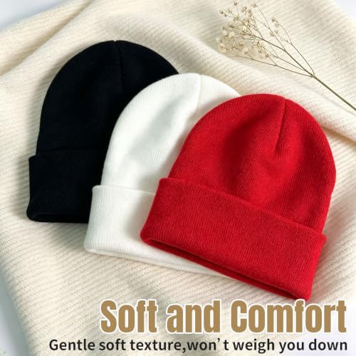 NPQQUAN 2 Packs Beanie for Men Women Winter Hats for Mens Beanie Skull Cap - color: Black+caramel