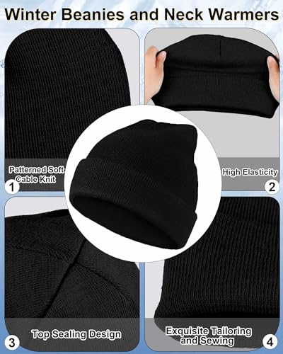 Jecery 80 Pack Winter Beanies Bulk Knit Hats for Men Women - color: Simple Color
