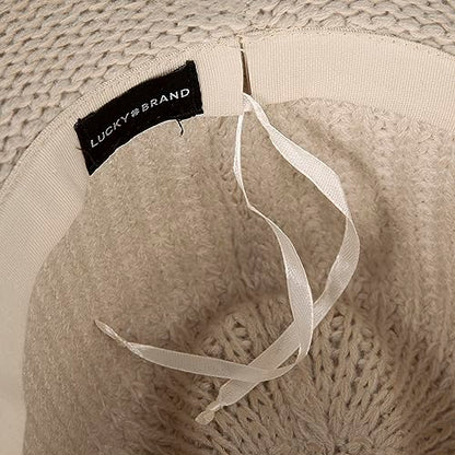 Lucky Brand Women's Straw Cowboy Hat | Rope Design | Western | Style | Fashion | Sun Protection | Breathable - color: Woven Straw - Natural
