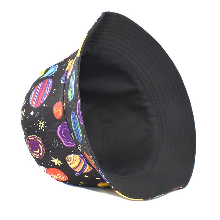 Quanhaigou Bucket Hats Unisex Summer Travel Beach Fisherman Cap for Men Women Teens - color: Galaxy