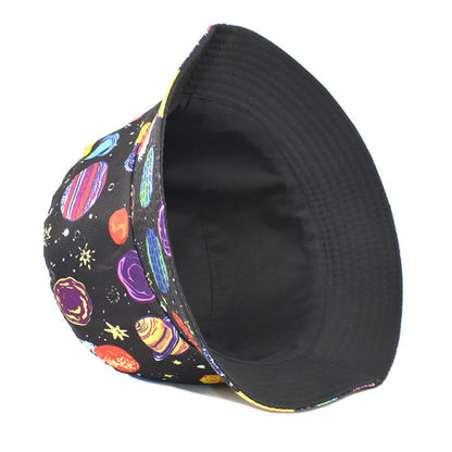Quanhaigou Bucket Hats Unisex Summer Travel Beach Fisherman Cap for Men Women Teens - color: Galaxy