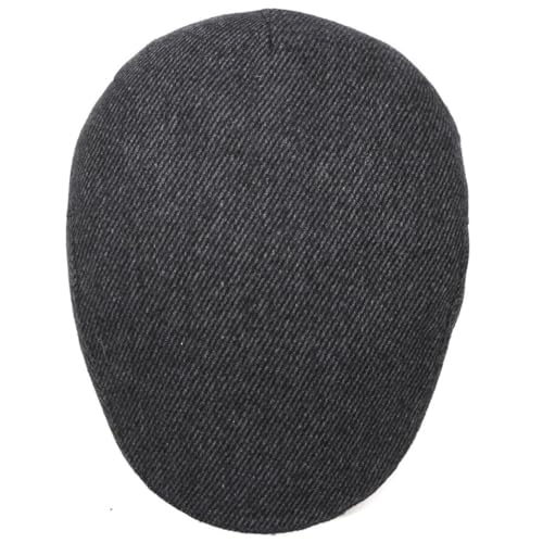 Men's Newsboy Cap with Earflaps Flat Ivy Caps Gatsby Golf Cabbie Hats - color: Grey Stripe