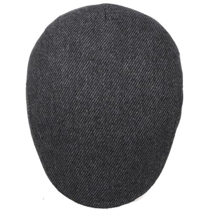 Men's Newsboy Cap with Earflaps Flat Ivy Caps Gatsby Golf Cabbie Hats - color: Grey Stripe