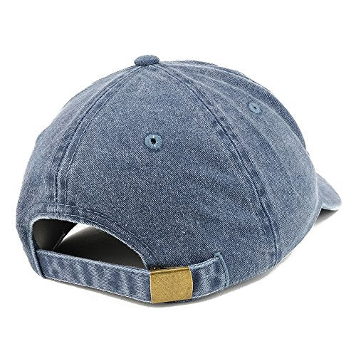 Trendy Apparel Shop Number 1 Dad Embroidered Pigment Dyed Low Profile Cotton Cap - color: Navy