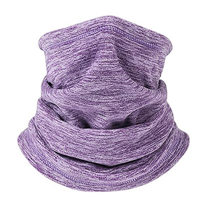 Winter Thermal Neck Warmer/Neck Gaiter Face Scarf/Face Cover Winter Ski Mask - Cold Weather Balaclava - color: Purple