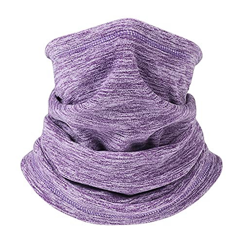 Winter Thermal Neck Warmer/Neck Gaiter Face Scarf/Face Cover Winter Ski Mask - Cold Weather Balaclava - color: Purple